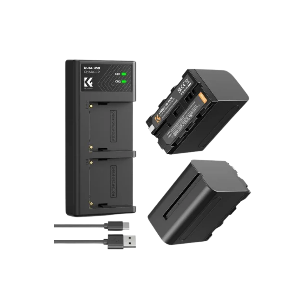 Kit de Baterias NP-F970+CARGADOR DUAL K&F CONCEPT KF28.0047